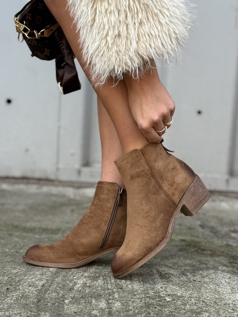 Stylowe botki SIENA CAMEL na obcasie - obrazek 9