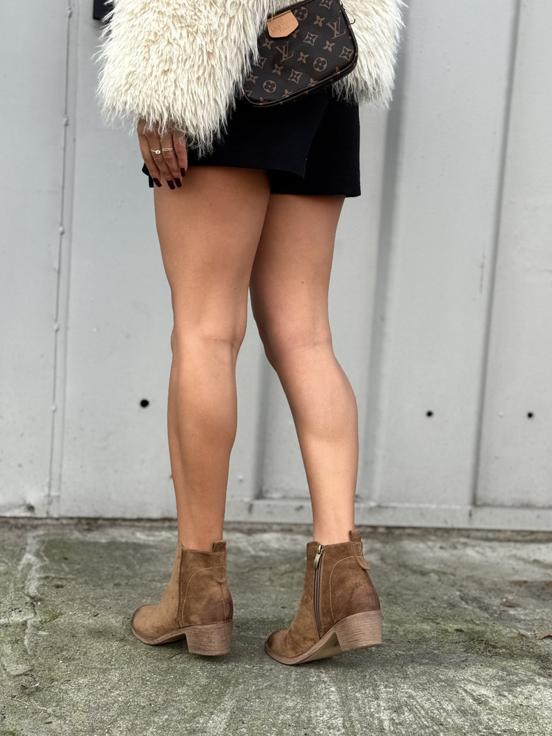Stylowe botki SIENA CAMEL na obcasie - obrazek 6