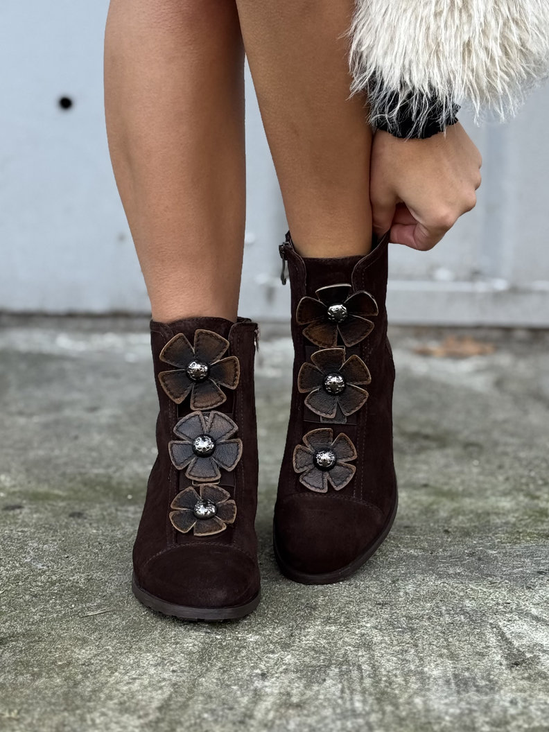 Stylowe workery KAZADII LEAN CHOCO SUEDE skóra naturalna - obrazek 4