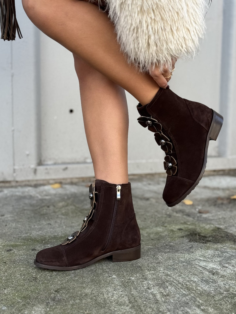 Stylowe workery KAZADII LEAN CHOCO SUEDE skóra naturalna - obrazek 6