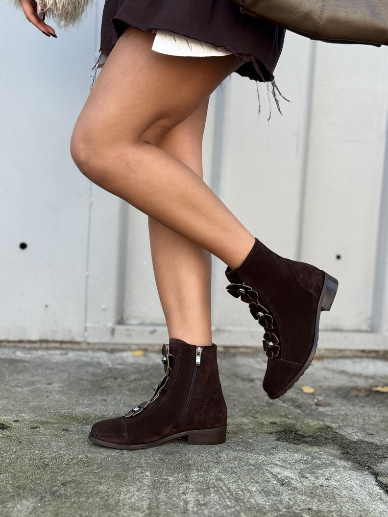 Stylowe workery KAZADII LEAN CHOCO SUEDE skóra naturalna - obrazek 7