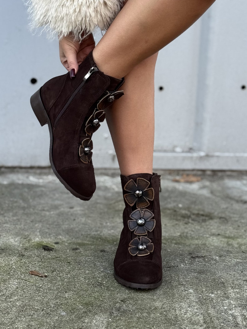 Stylowe workery KAZADII LEAN CHOCO SUEDE skóra naturalna - obrazek 5