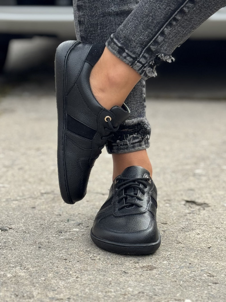 TRAMPKI KAZADII BAREFOOT GROUNDIES BLACK skóra naturalna - obrazek 6