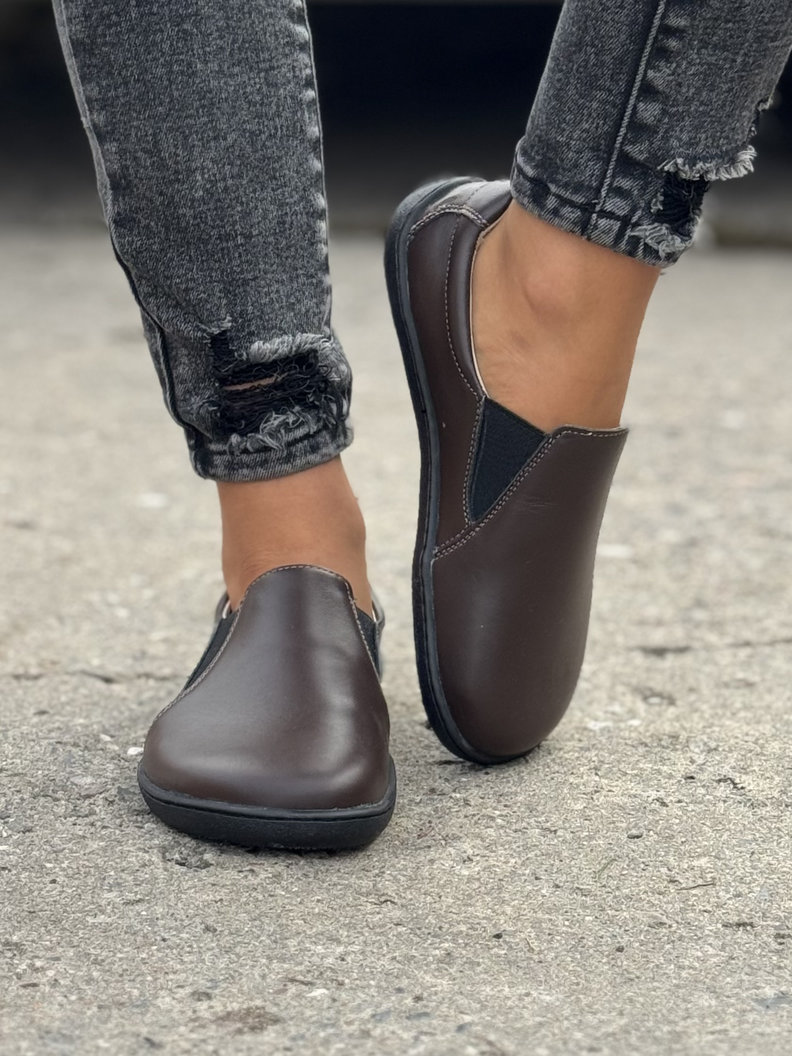 TRAMPKI KAZADII BAREFOOT SLIP ON MOTION CHOCO skóra naturalna - obrazek 5