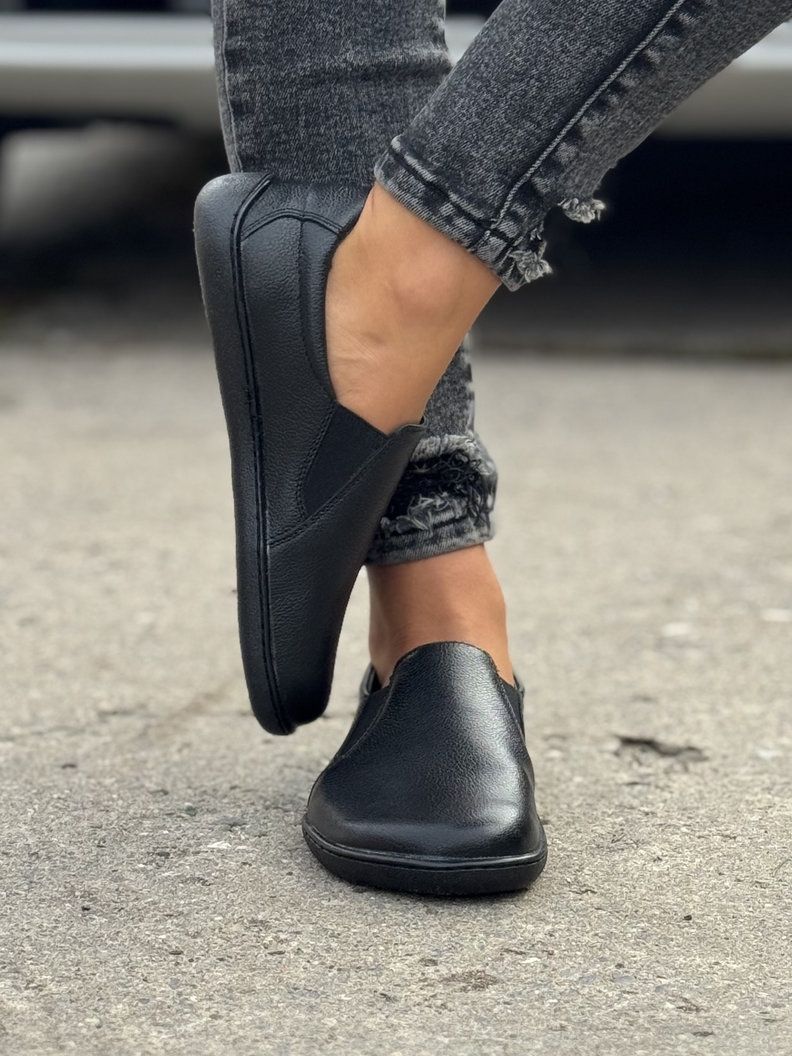 TRAMPKI KAZADII BAREFOOT SLIP ON MOTION BLACK skóra naturalna - obrazek 7