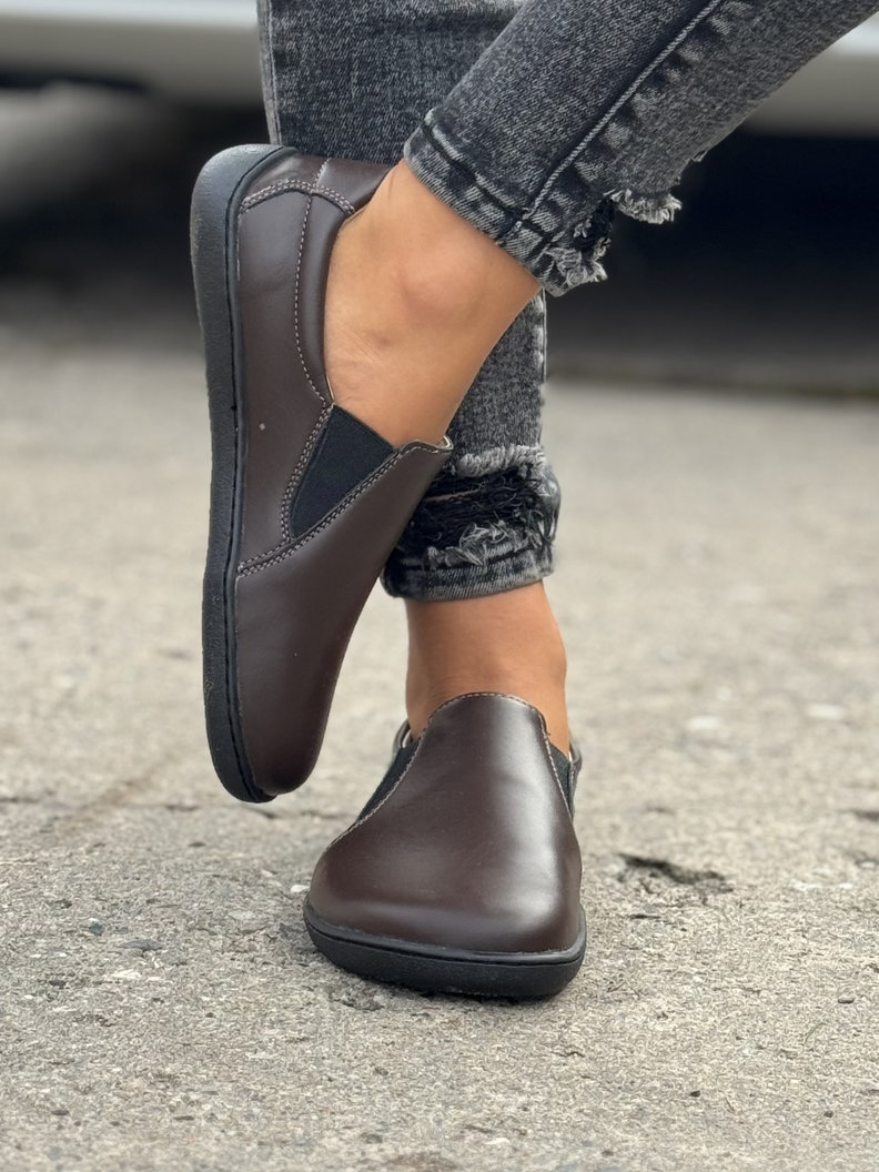 TRAMPKI KAZADII BAREFOOT SLIP ON MOTION CHOCO skóra naturalna - obrazek 6