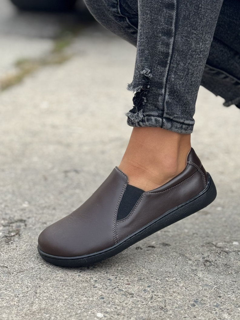 TRAMPKI KAZADII BAREFOOT SLIP ON MOTION CHOCO skóra naturalna - obrazek 7