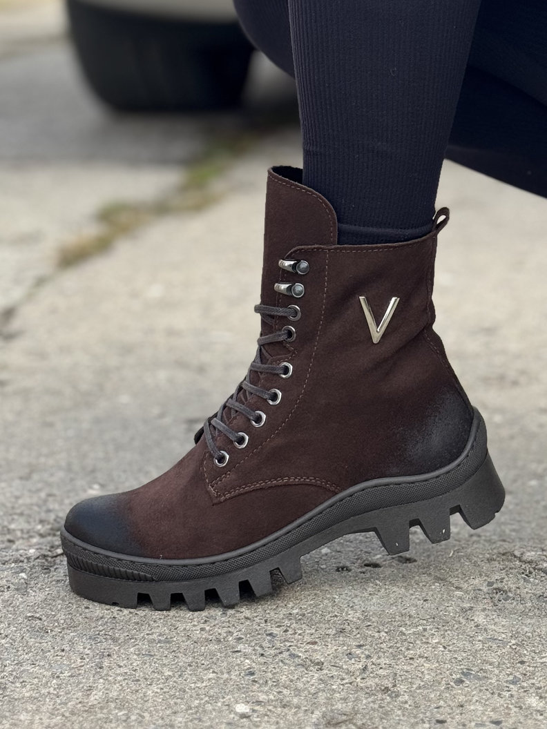 Workery traperki KAZADII LARK CHOCO skóra naturalna - obrazek 5