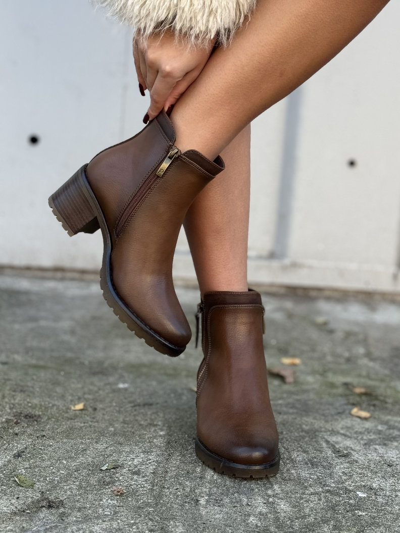 Zgrabne botki COSTA BLANCA BROWN na obcasie - obrazek 5