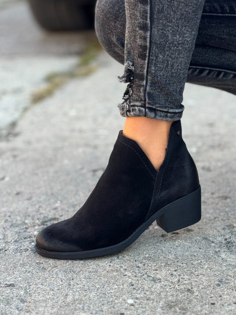 Zgrabne botki KAZADII ESTELLE BLACK skóra naturalna - obrazek 7