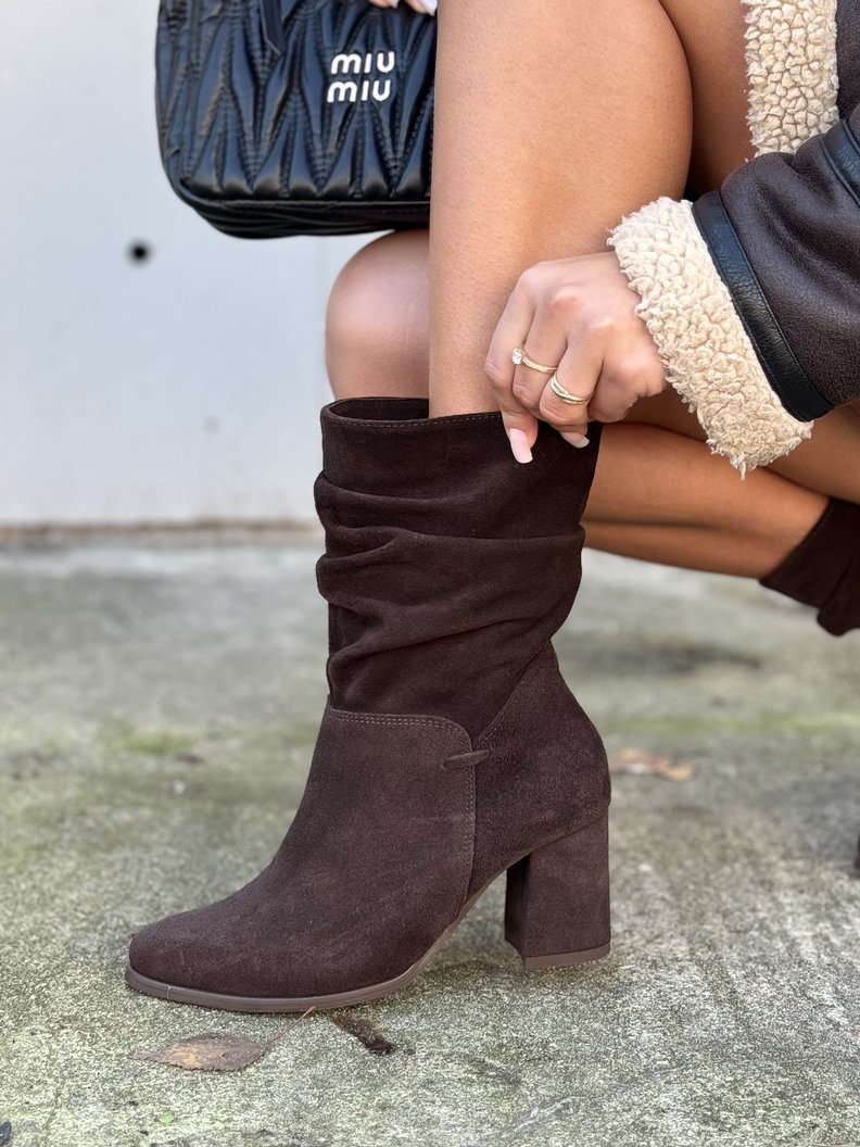 Botki KAZADII RIHANA CHOCO skóra naturalna