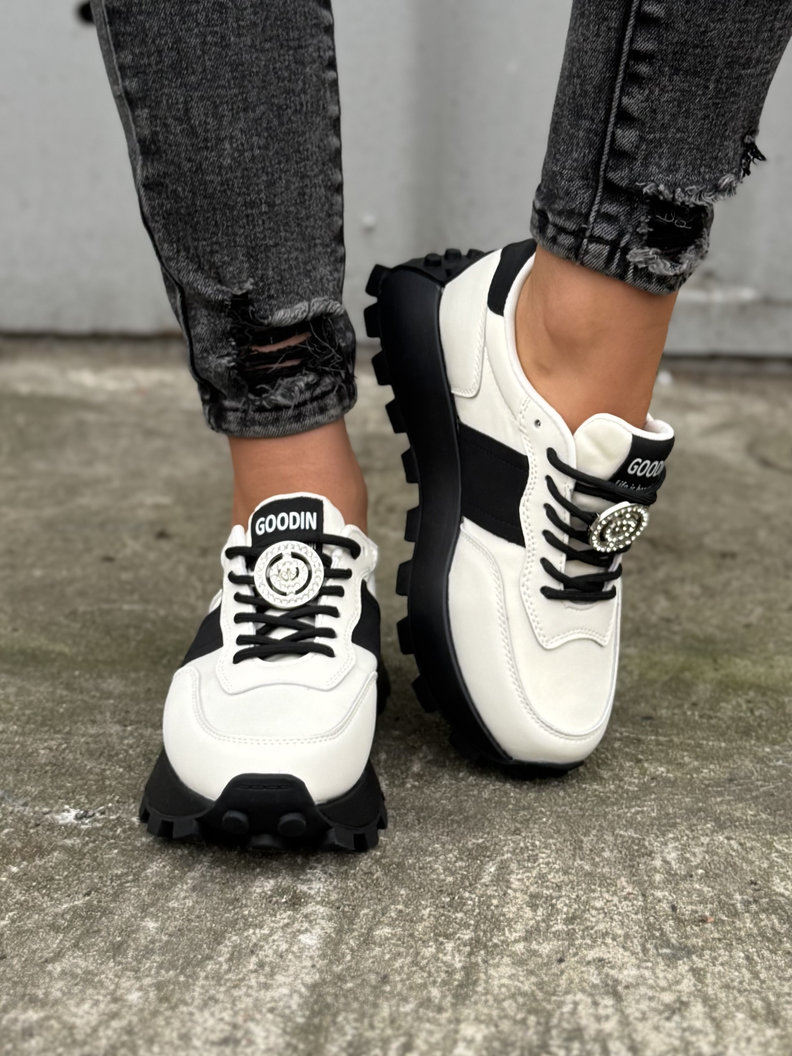 Lekkie jak piórko sneakersy GRAVITY BEIGE na wyższej podeszwie skóra naturalna - obrazek 4