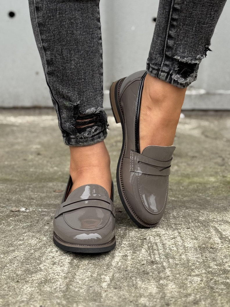 Wygodne mokasyny LERIDA GREY skóra naturalna - obrazek 3