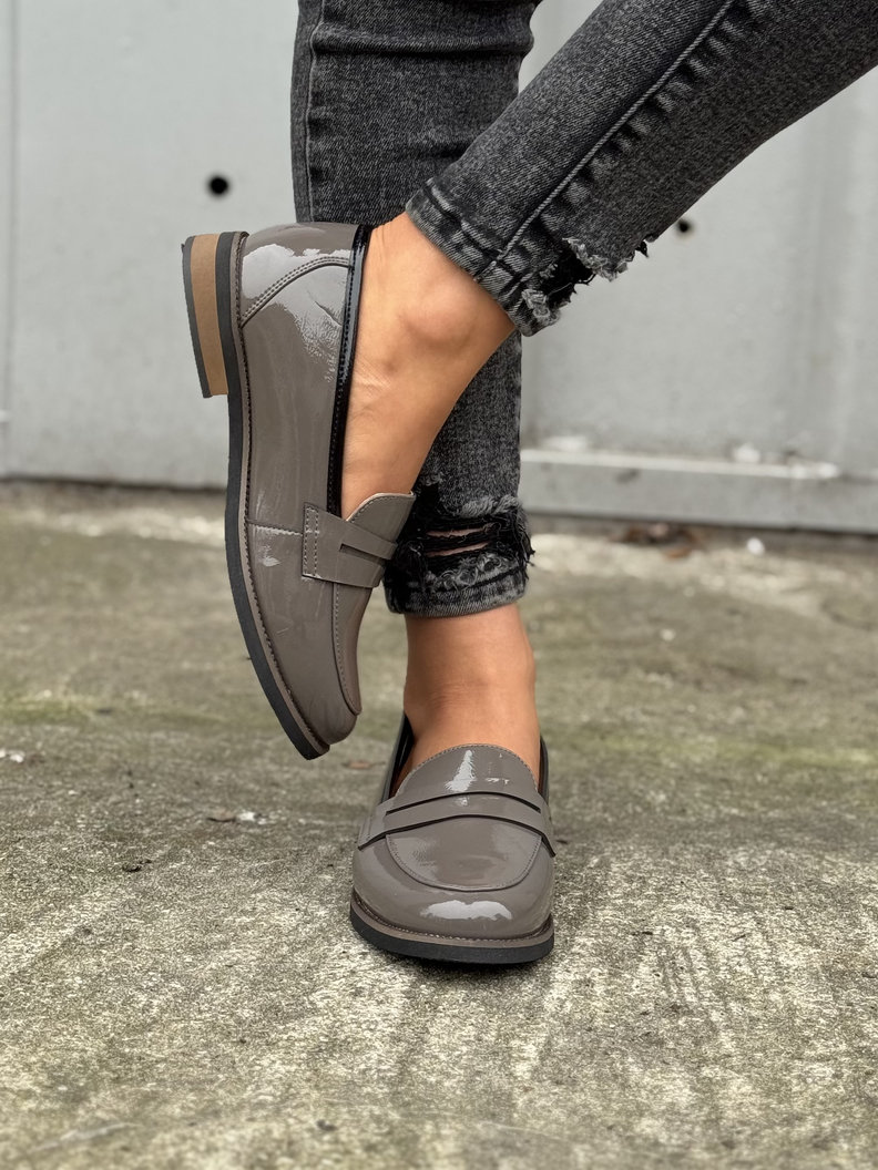 Wygodne mokasyny LERIDA GREY skóra naturalna - obrazek 4