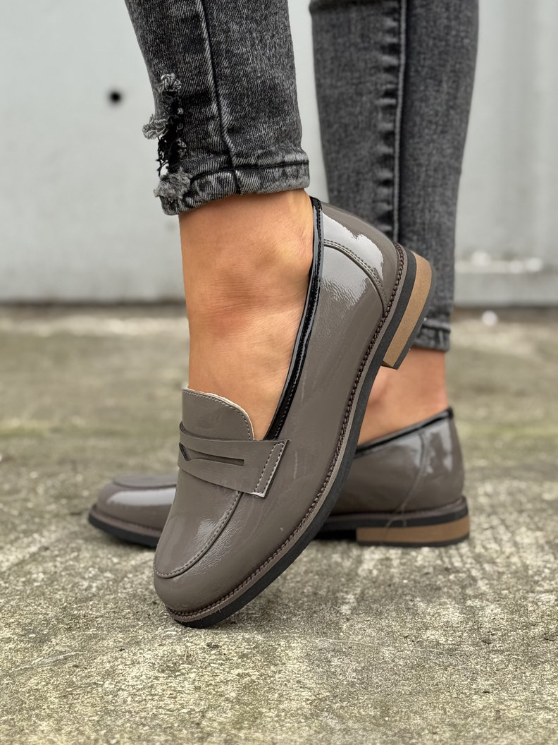 Wygodne mokasyny LERIDA GREY skóra naturalna - obrazek 5