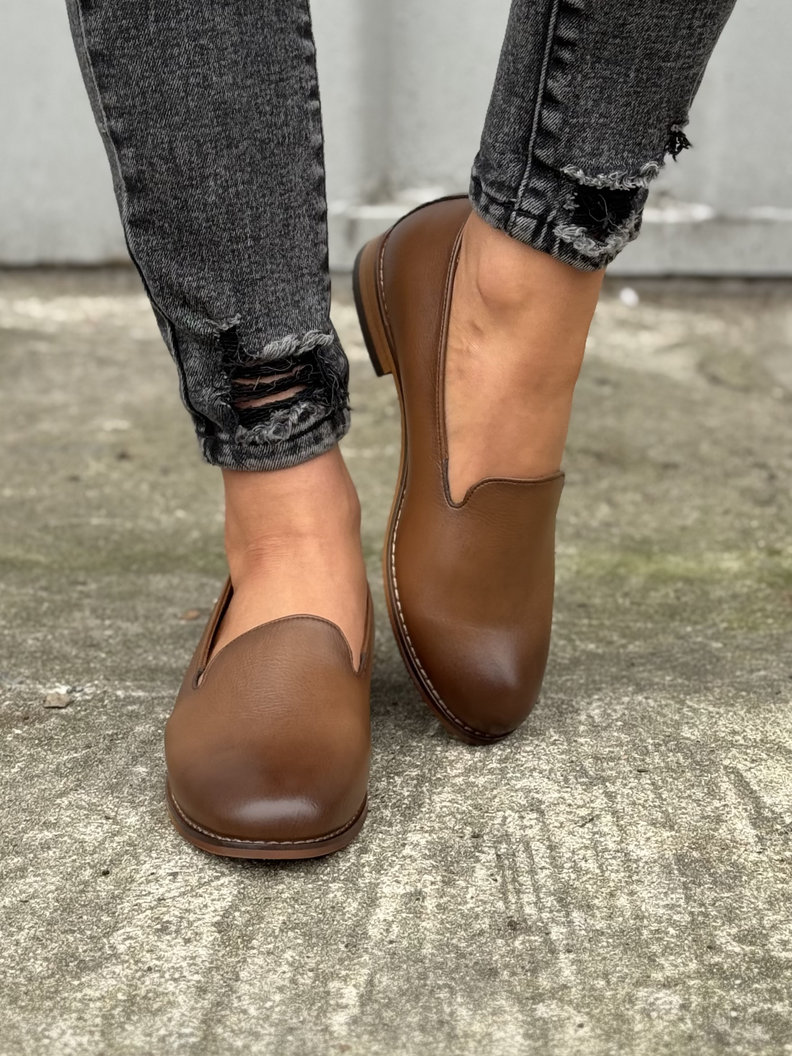 MEGA wygodne półbuty/mokasyny RUNA BROWN - obrazek 4