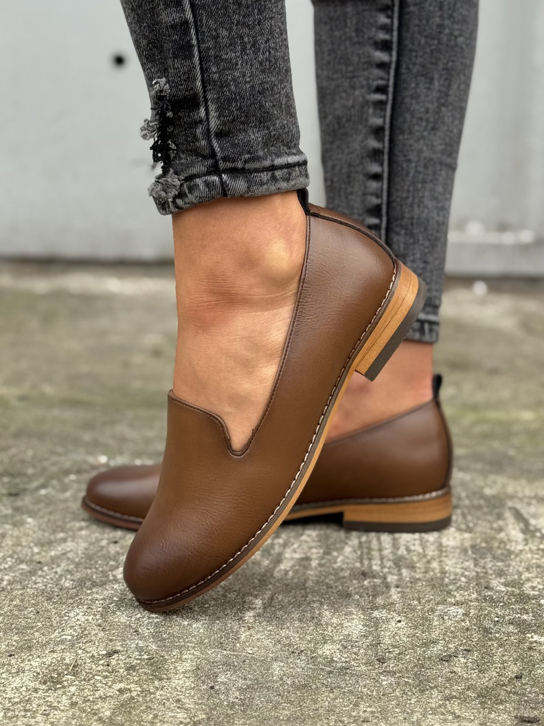 MEGA wygodne półbuty/mokasyny RUNA BROWN - obrazek 6