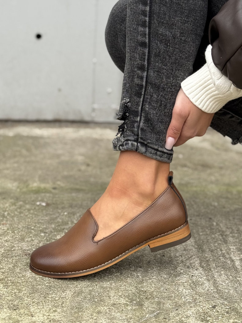 MEGA wygodne półbuty/mokasyny RUNA BROWN - obrazek 5