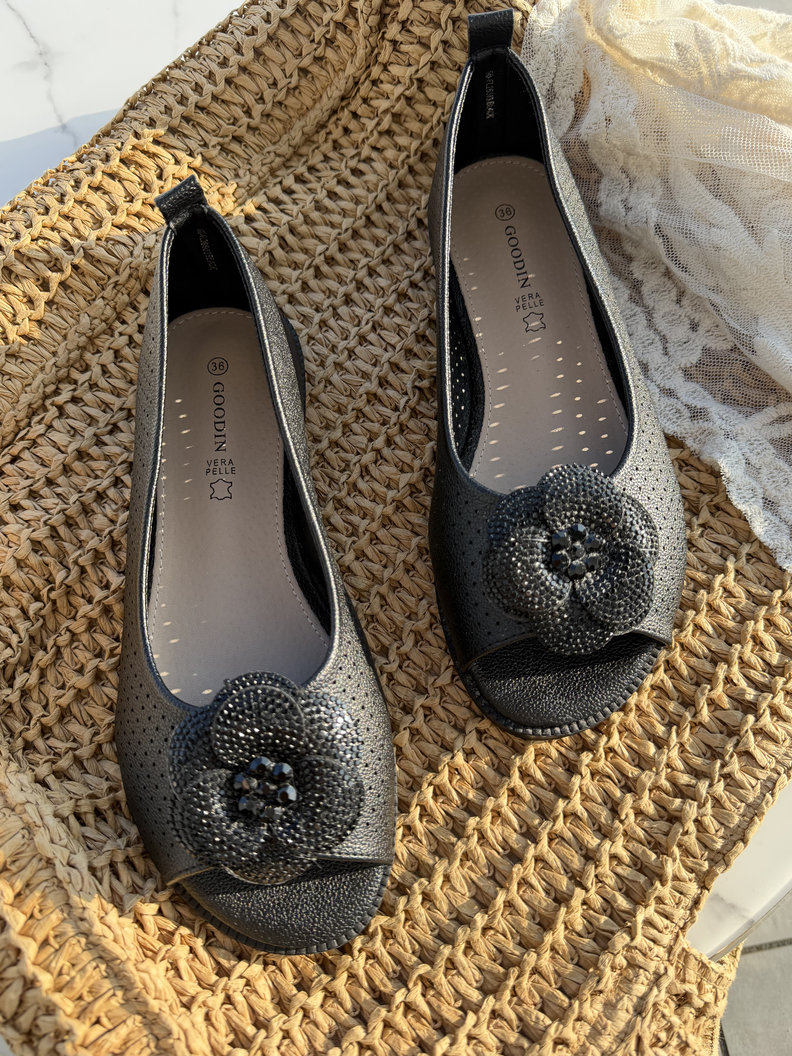 Czarne wygodne baleriny ROSALIA