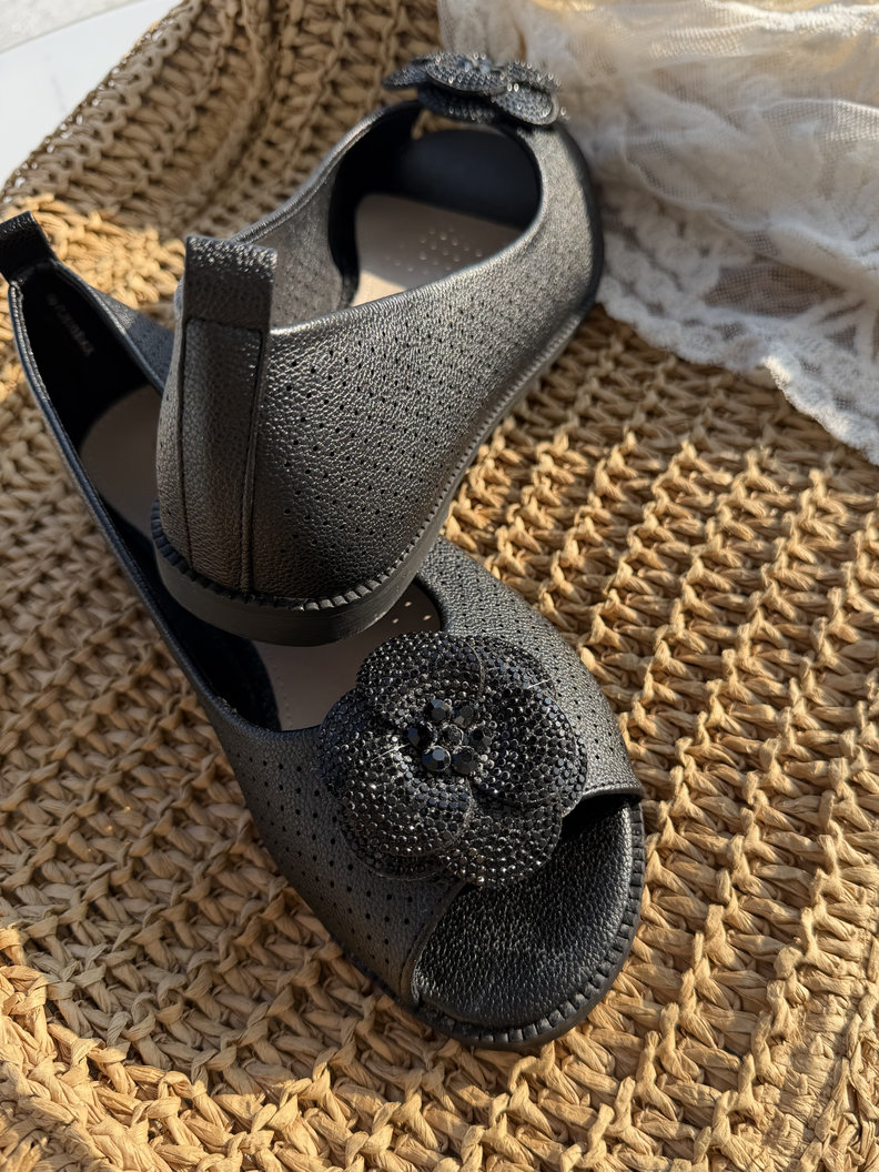 Czarne wygodne baleriny ROSALIA - obrazek 5