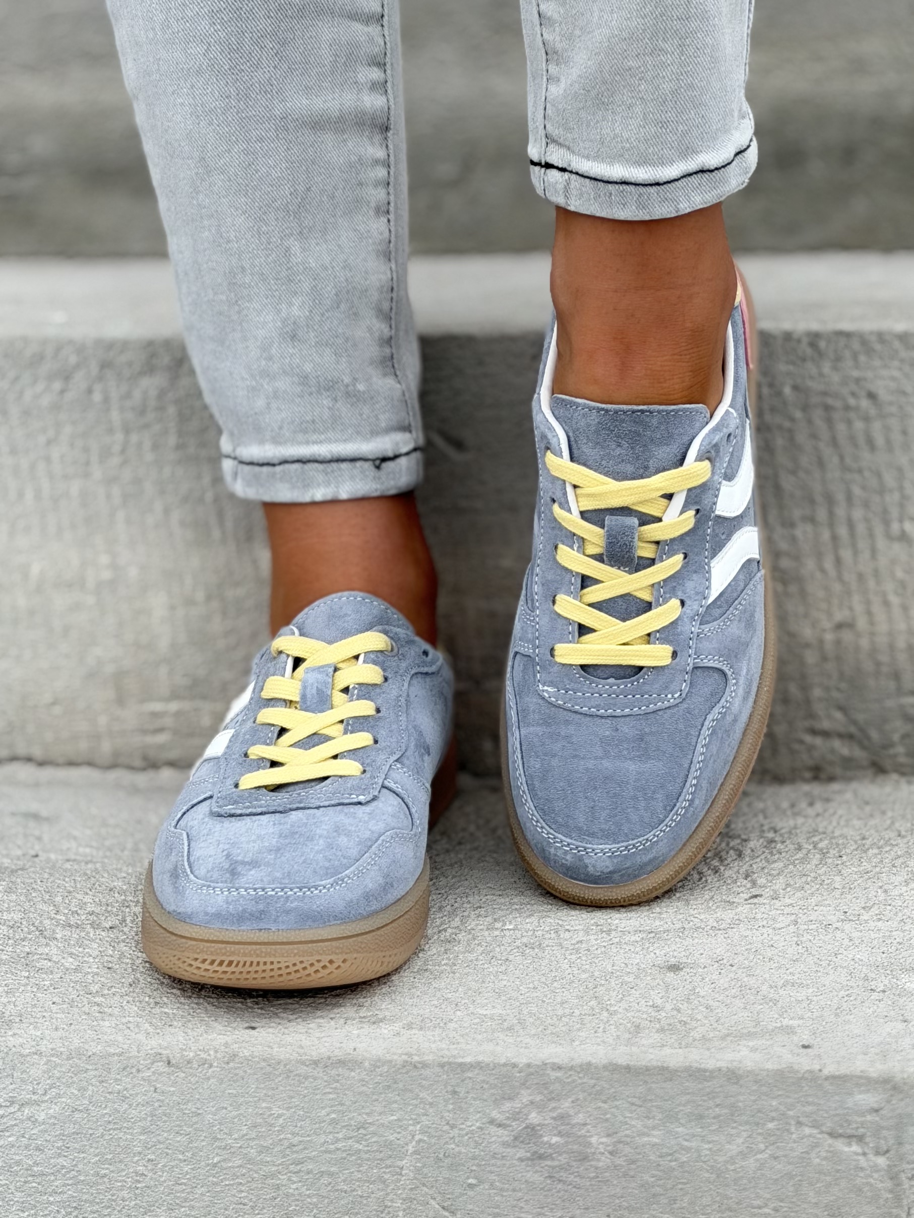 Lekkie trampki SUNSET BLUE skóra naturalna