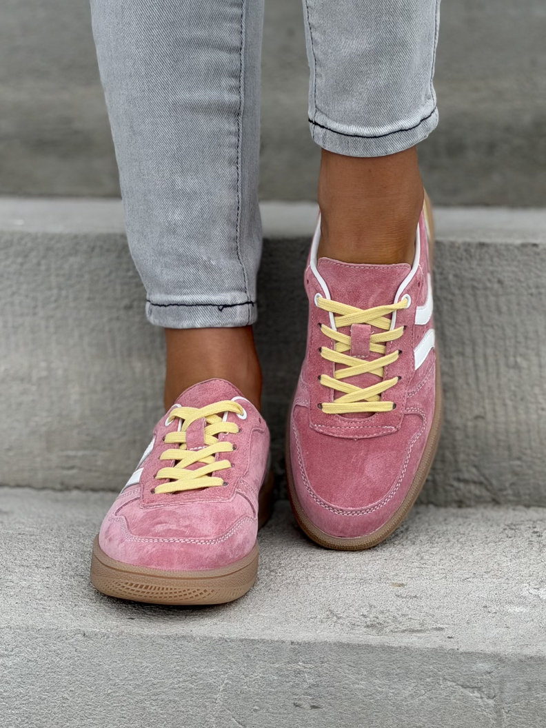 Lekkie trampki SUNSET PINK skóra naturalna - obrazek 4