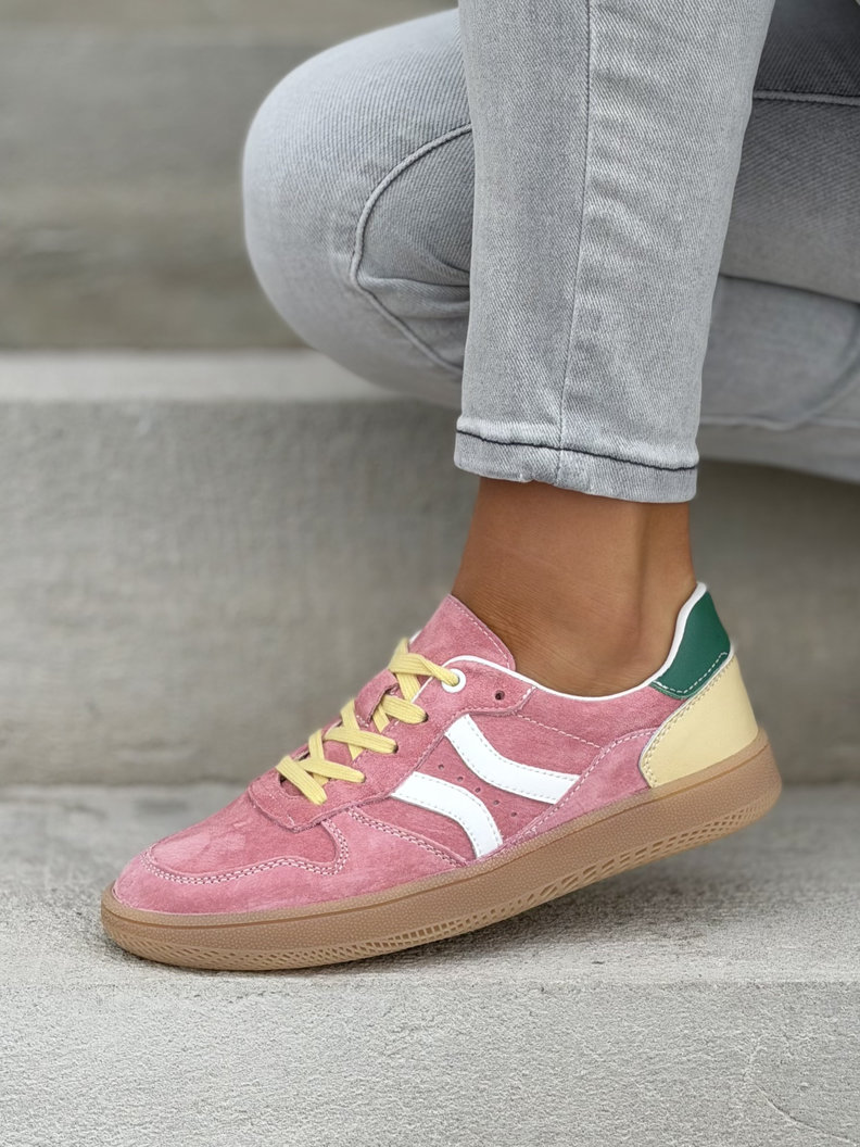 Lekkie trampki SUNSET PINK skóra naturalna - obrazek 7