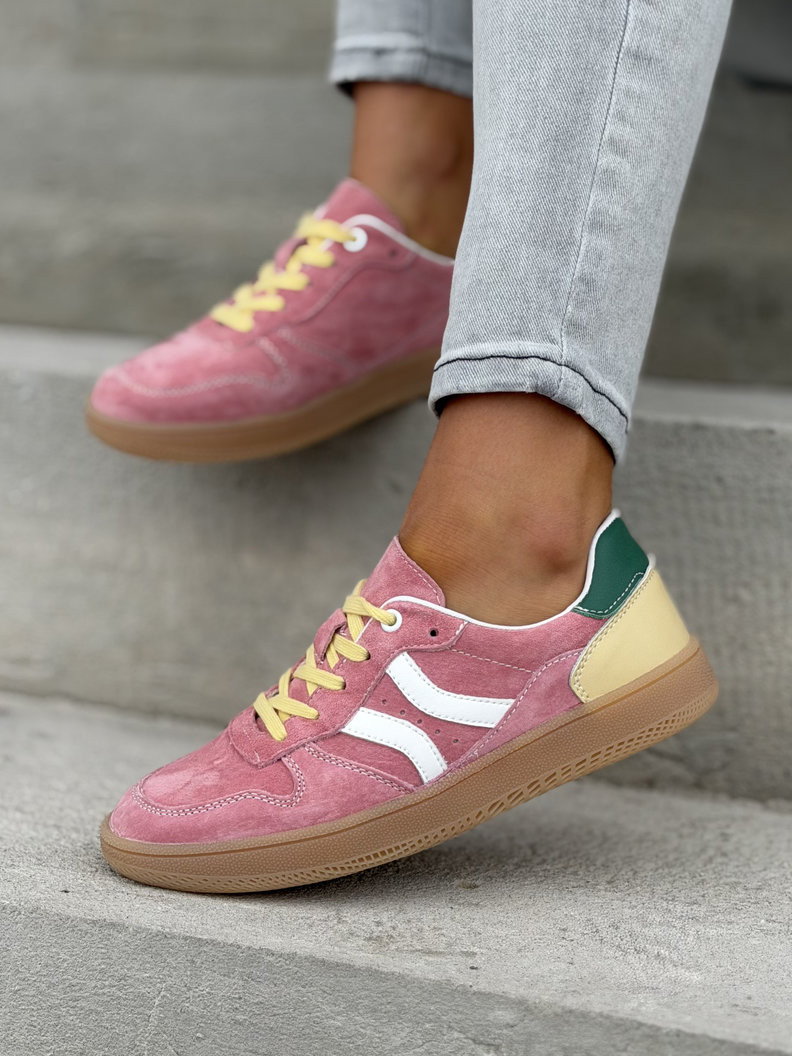 Lekkie trampki SUNSET PINK skóra naturalna - obrazek 8