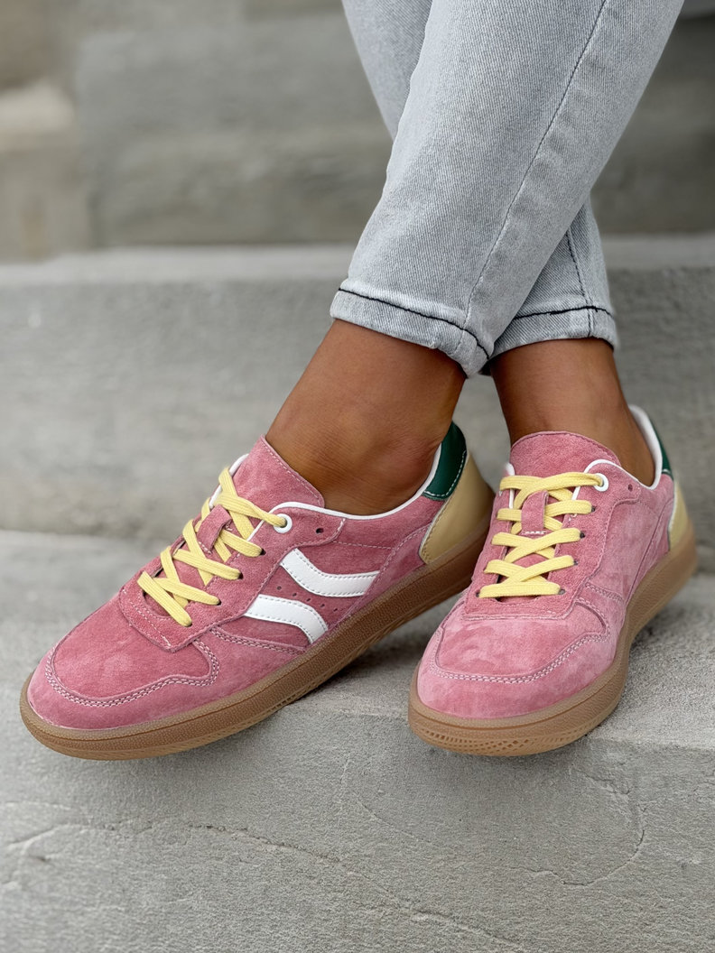 Lekkie trampki SUNSET PINK skóra naturalna - obrazek 3