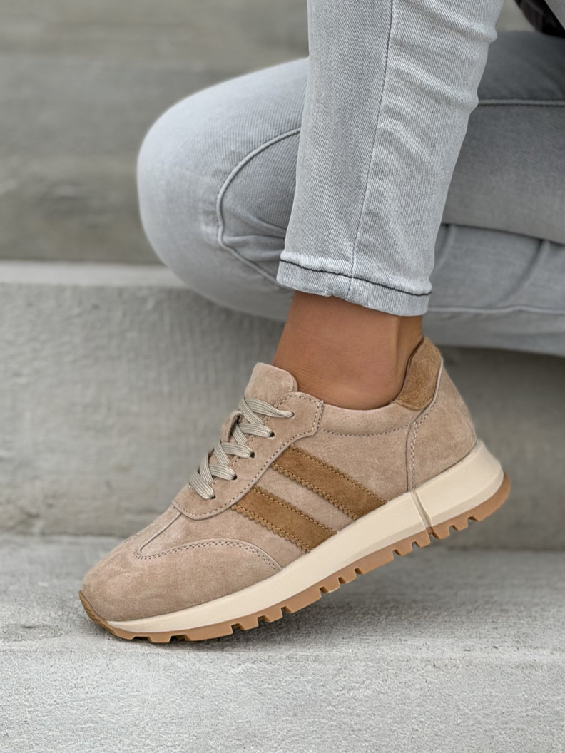 Sneakersy CAPRI SUEDE BEIGE CAMEL skóra naturalna - obrazek 6