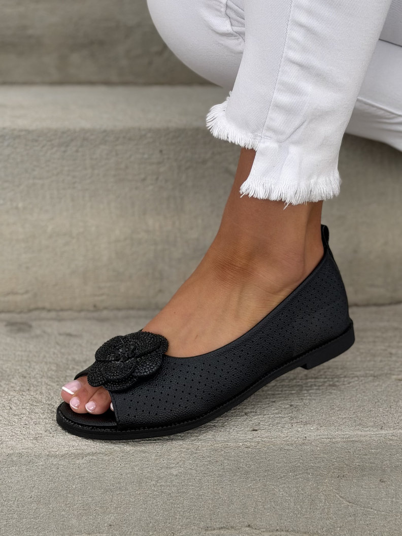 Zgrabne i wygodne baleriny ROSALIA BLACK - obrazek 8