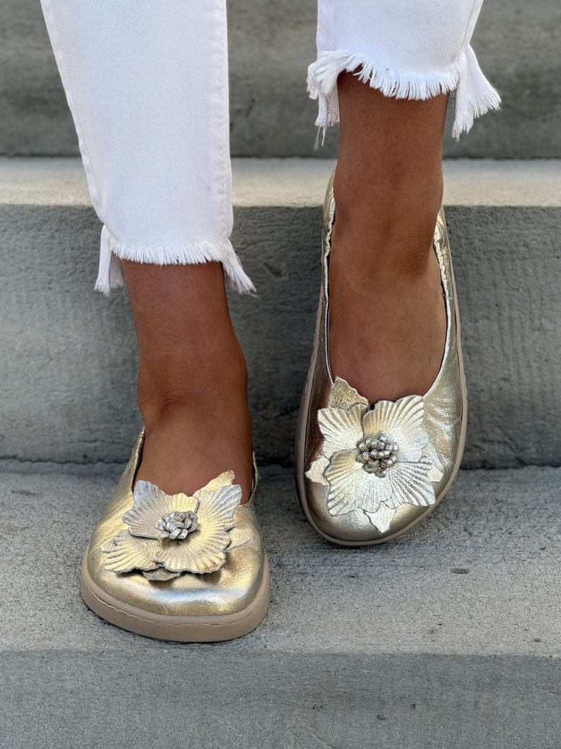 BALERINY KAZADII BAREFOOT CLARESA GOLD skóra naturalna - obrazek 7