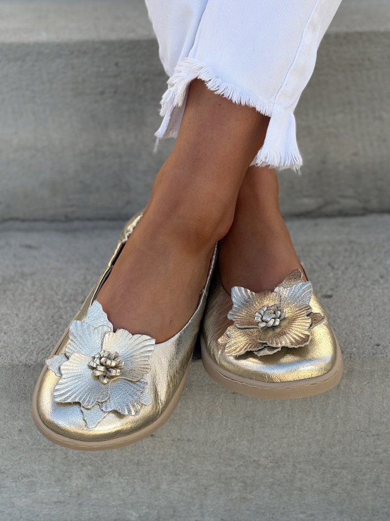 BALERINY KAZADII BAREFOOT CLARESA GOLD skóra naturalna - obrazek 6
