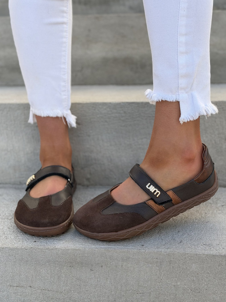 BALERINY KAZADII BAREFOOT MILU CHOCO skóra naturalna - obrazek 9
