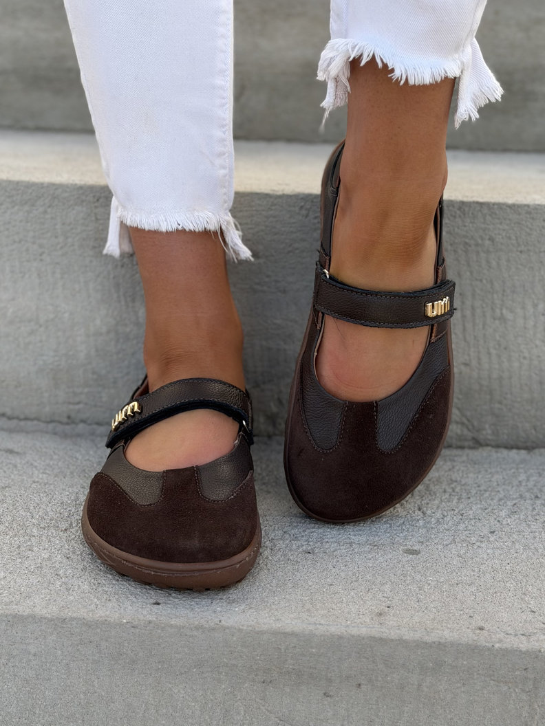 BALERINY KAZADII BAREFOOT MILU CHOCO skóra naturalna - obrazek 3