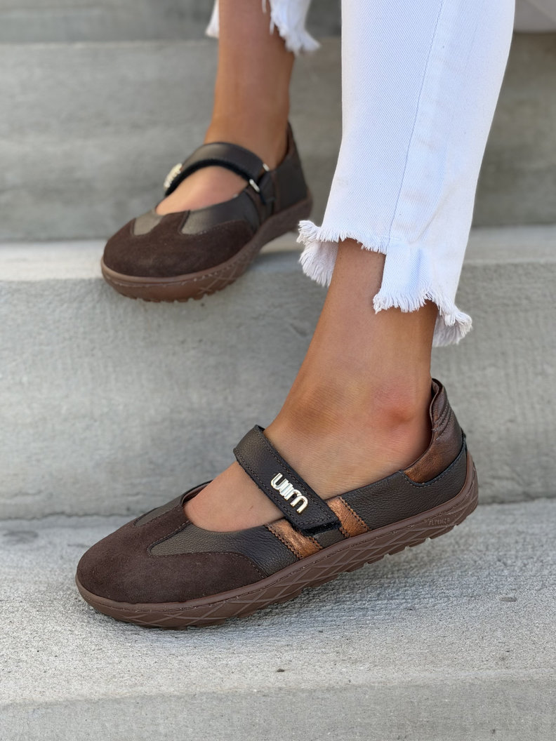 BALERINY KAZADII BAREFOOT MILU CHOCO skóra naturalna - obrazek 5