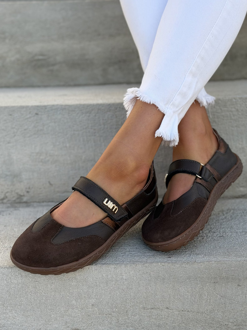 BALERINY KAZADII BAREFOOT MILU CHOCO skóra naturalna - obrazek 6