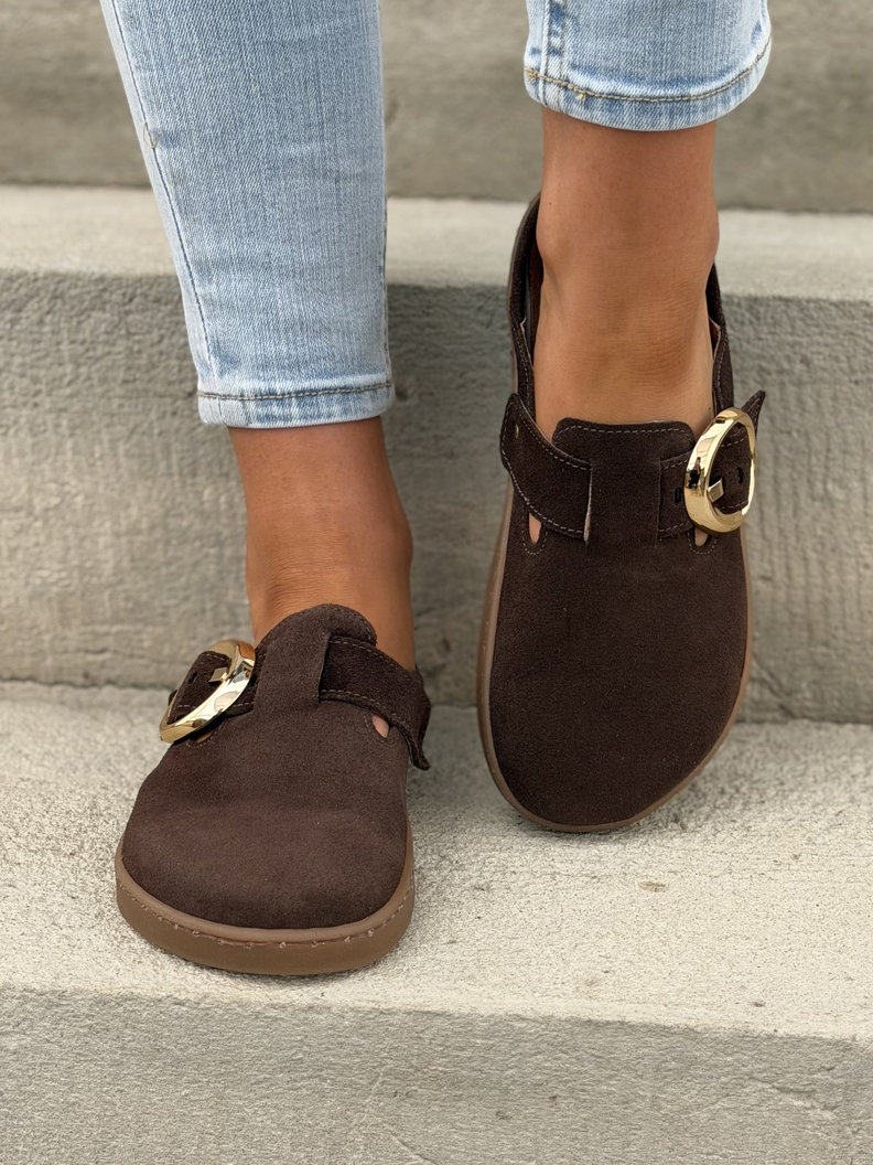KLAPKI KAZADII BAREFOOT TIFI CHOCO skóra naturalna - obrazek 5