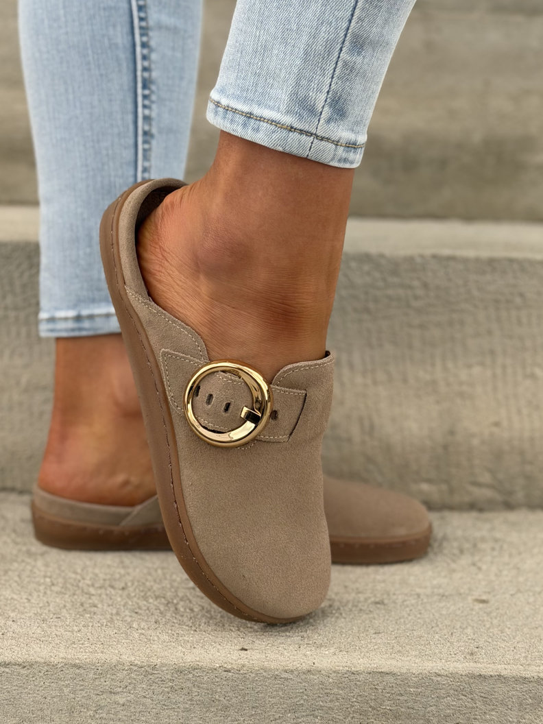 KLAPKI KAZADII BAREFOOT TIFI BEIGE skóra naturalna