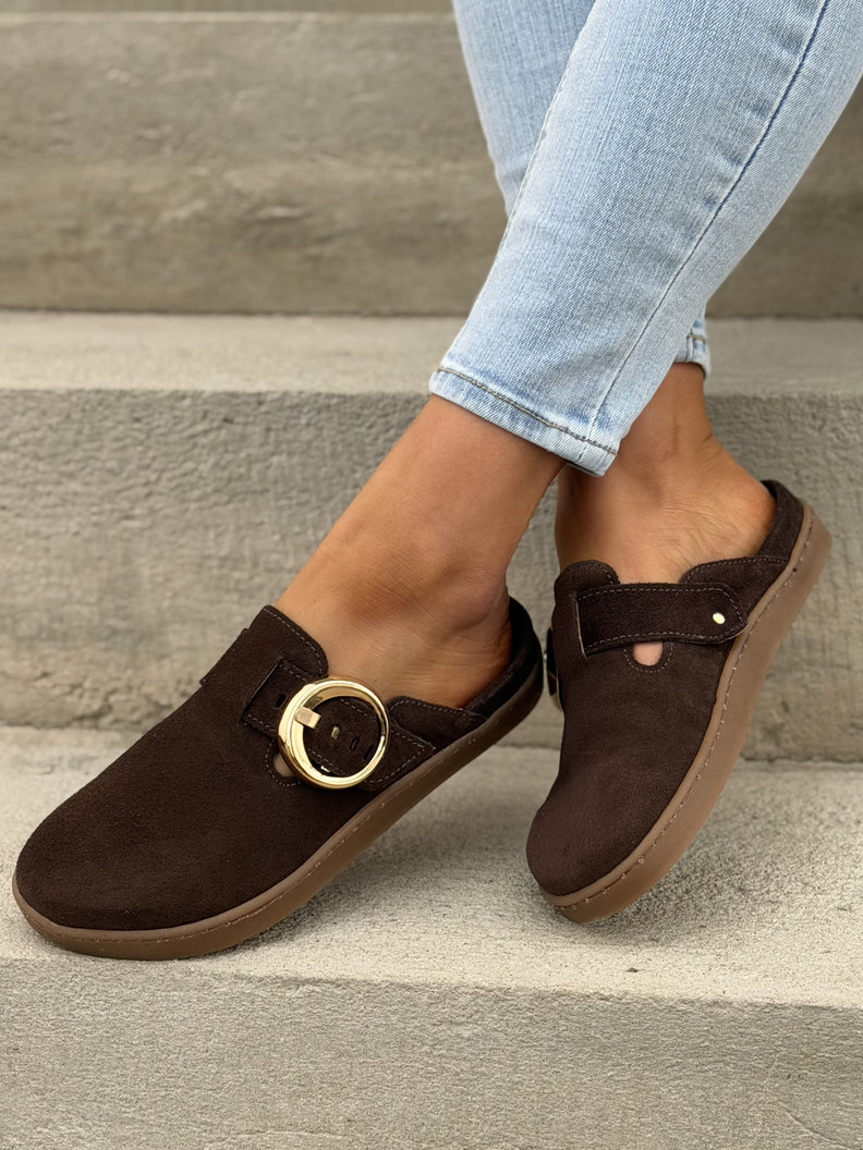 KLAPKI KAZADII BAREFOOT TIFI CHOCO skóra naturalna - obrazek 4