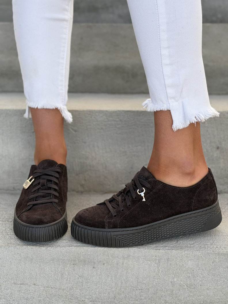 Lekkie trampki KAZADII BUENOS CHOCO skóra naturalna - obrazek 10