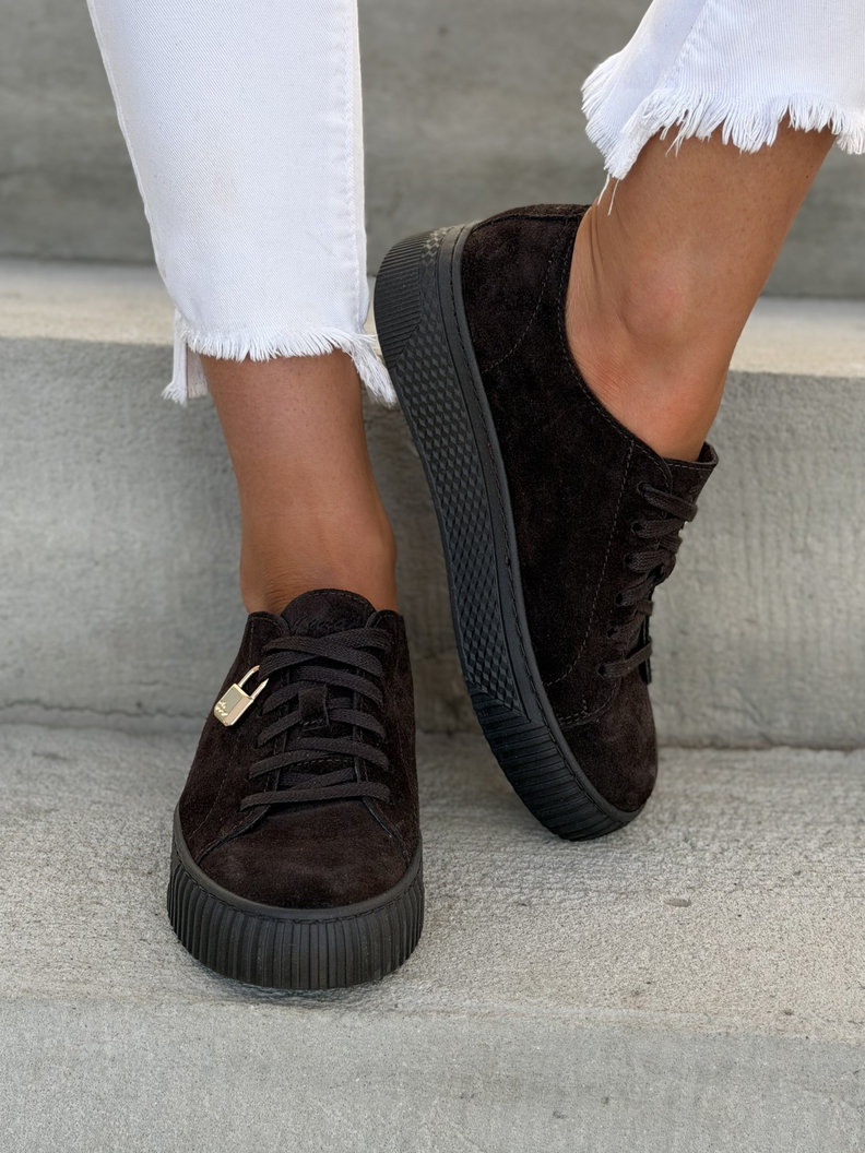 Lekkie trampki KAZADII BUENOS CHOCO skóra naturalna - obrazek 4