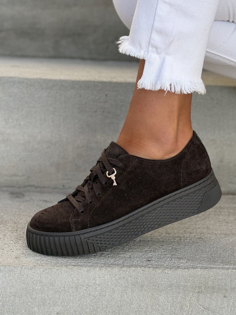 Lekkie trampki KAZADII BUENOS CHOCO skóra naturalna - obrazek 6