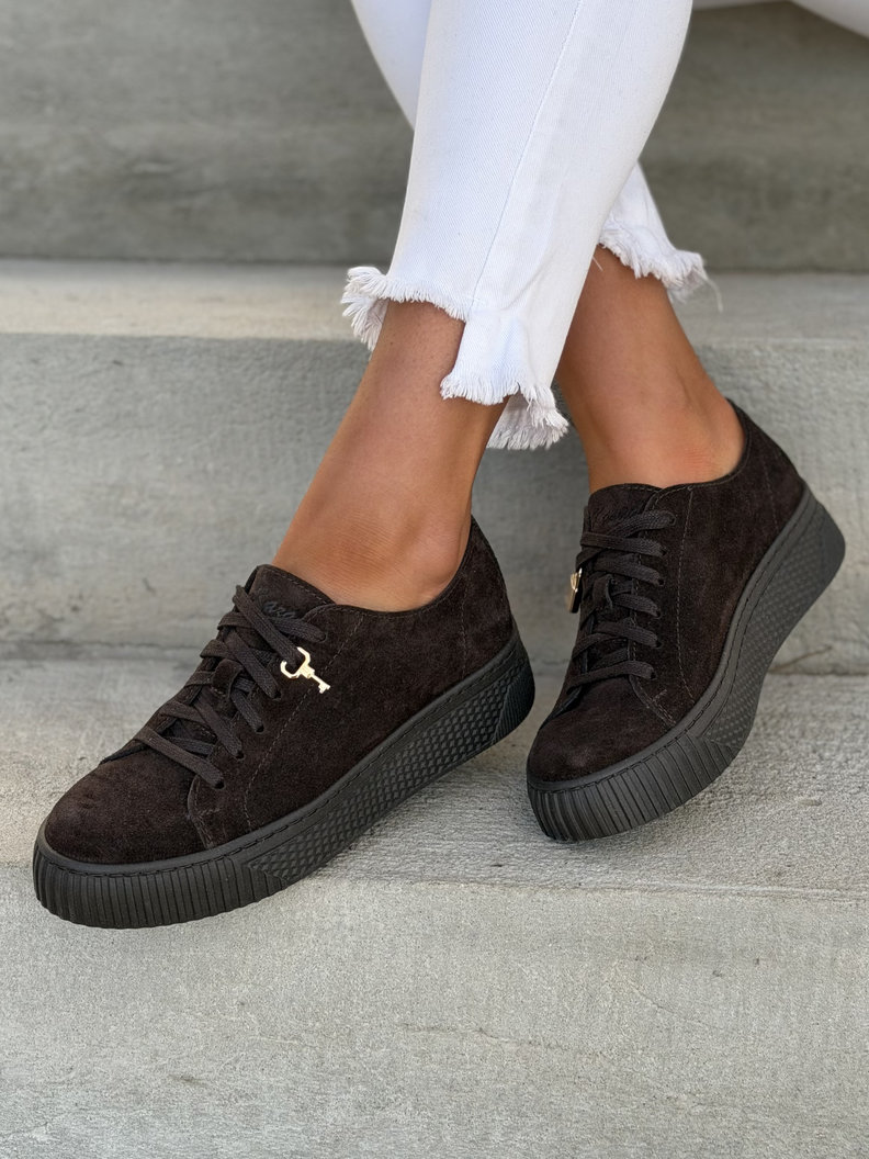 Lekkie trampki KAZADII BUENOS CHOCO skóra naturalna - obrazek 7