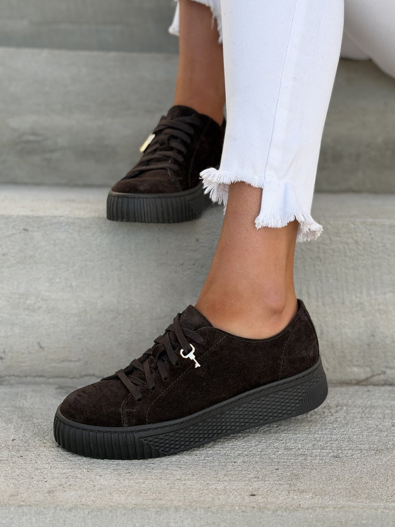 Lekkie trampki KAZADII BUENOS CHOCO skóra naturalna - obrazek 8