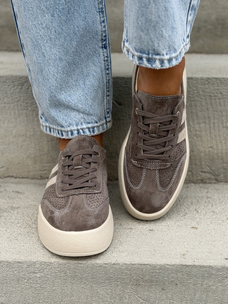 Lekkie jak piórko trampki MIAMI LIGHT COFFEE skóra naturalna - obrazek 4