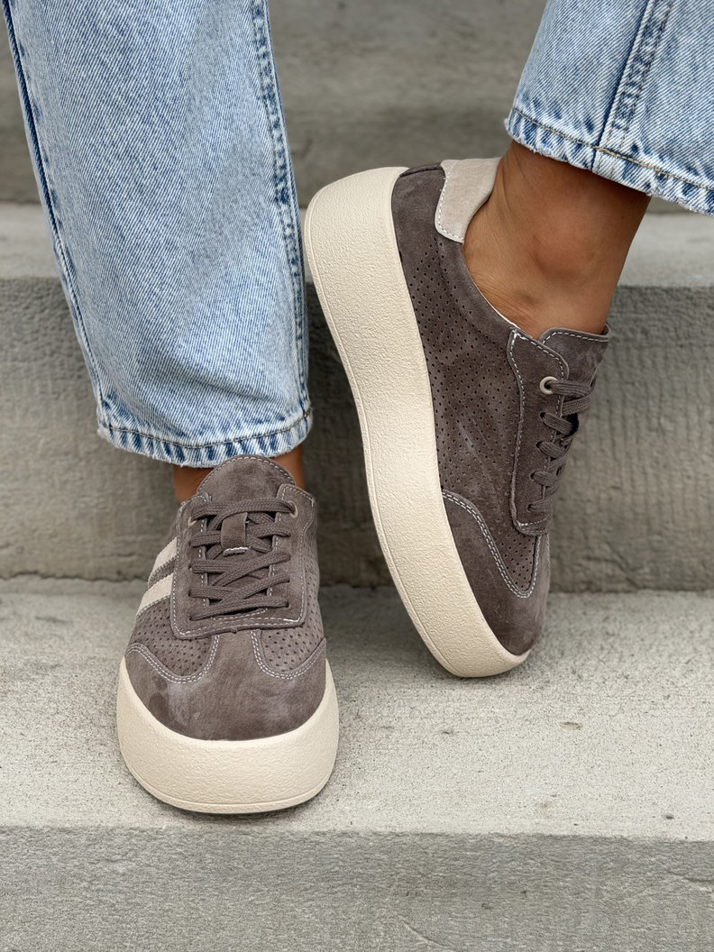 Lekkie jak piórko trampki MIAMI LIGHT COFFEE skóra naturalna - obrazek 8