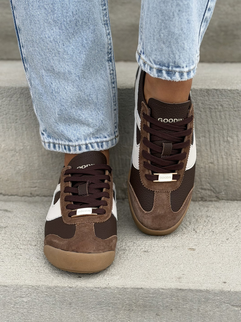 Lekkie jak piórko trampki PARELL BROWN BEIGE skóra naturalna - obrazek 5