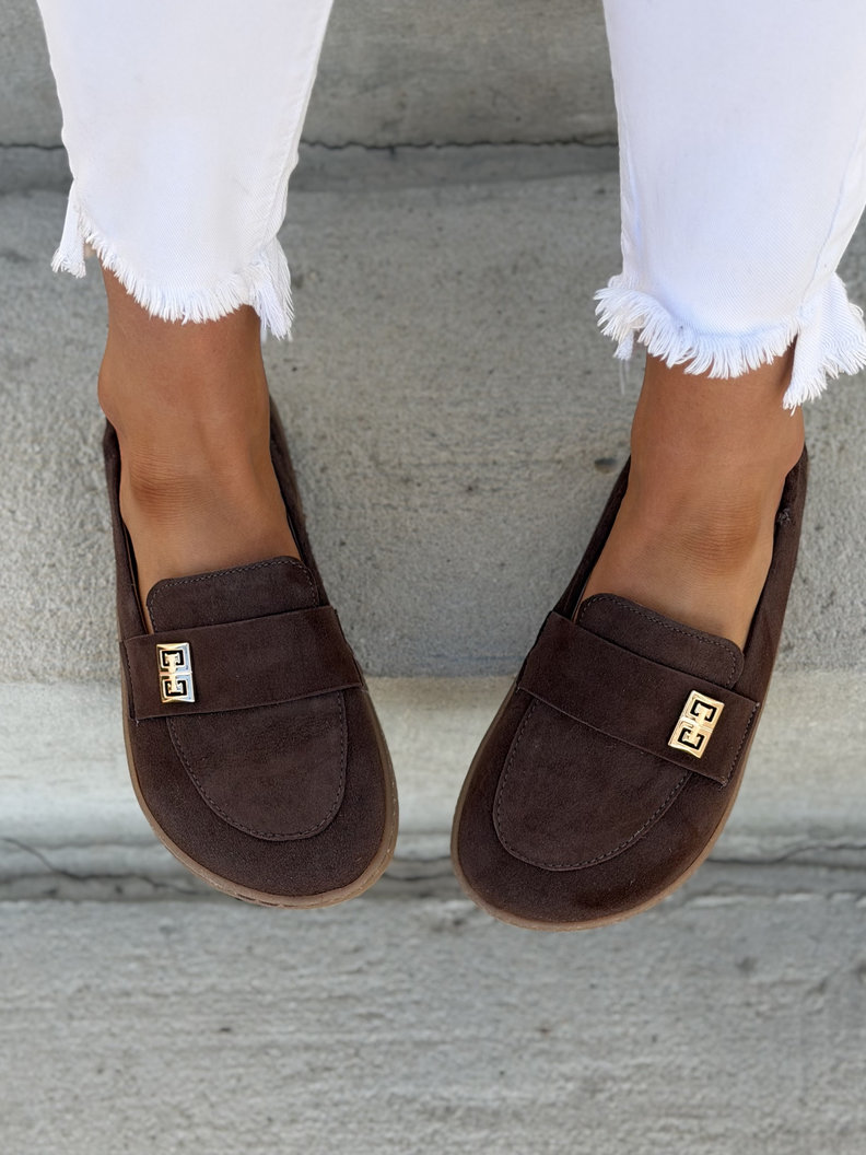 MOKASYNY KAZADII BAREFOOT ARIENE CHOCO skóra naturalna