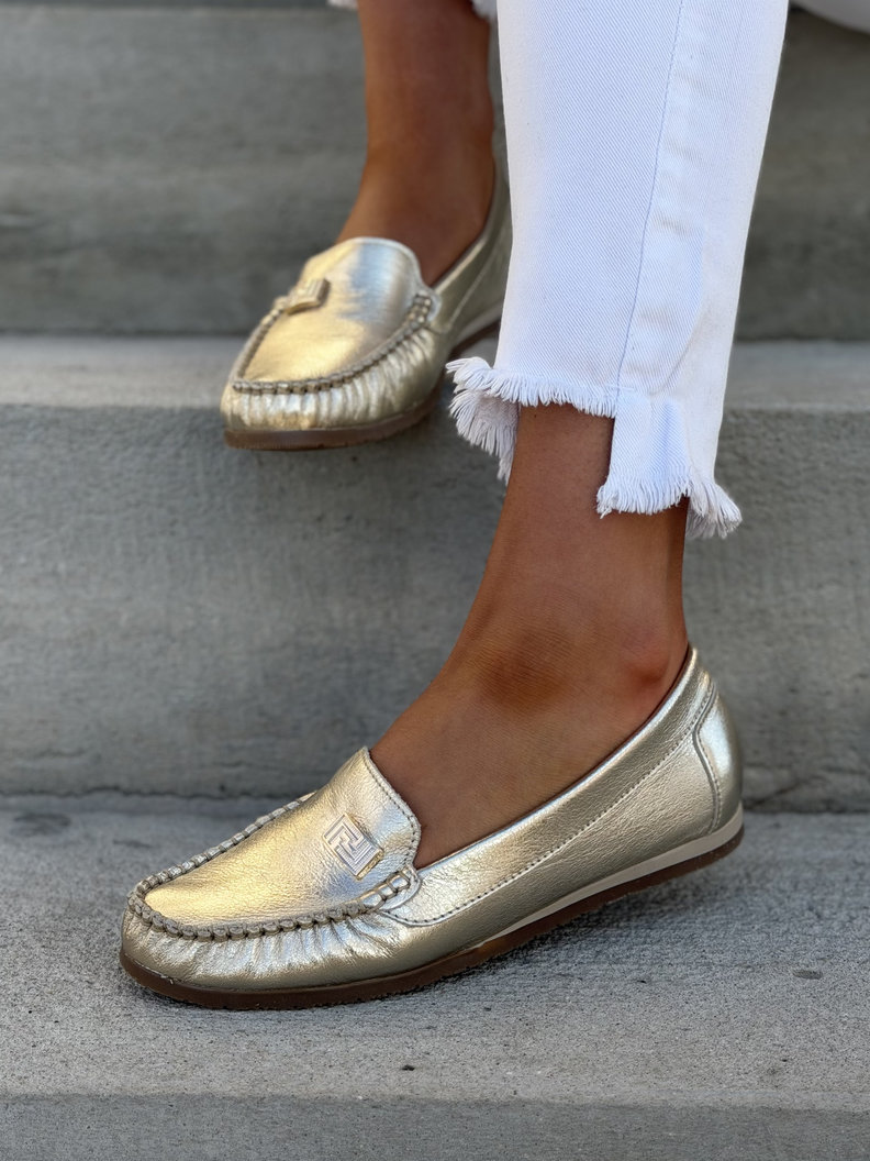 MOKASYNY KAZADII MONESO GOLD skóra naturalna - obrazek 5